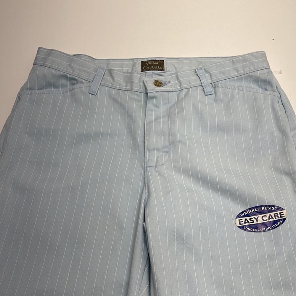 LEE RIDERS CASUAL Women’s 12 Blue Pinstriped Capri Jeans